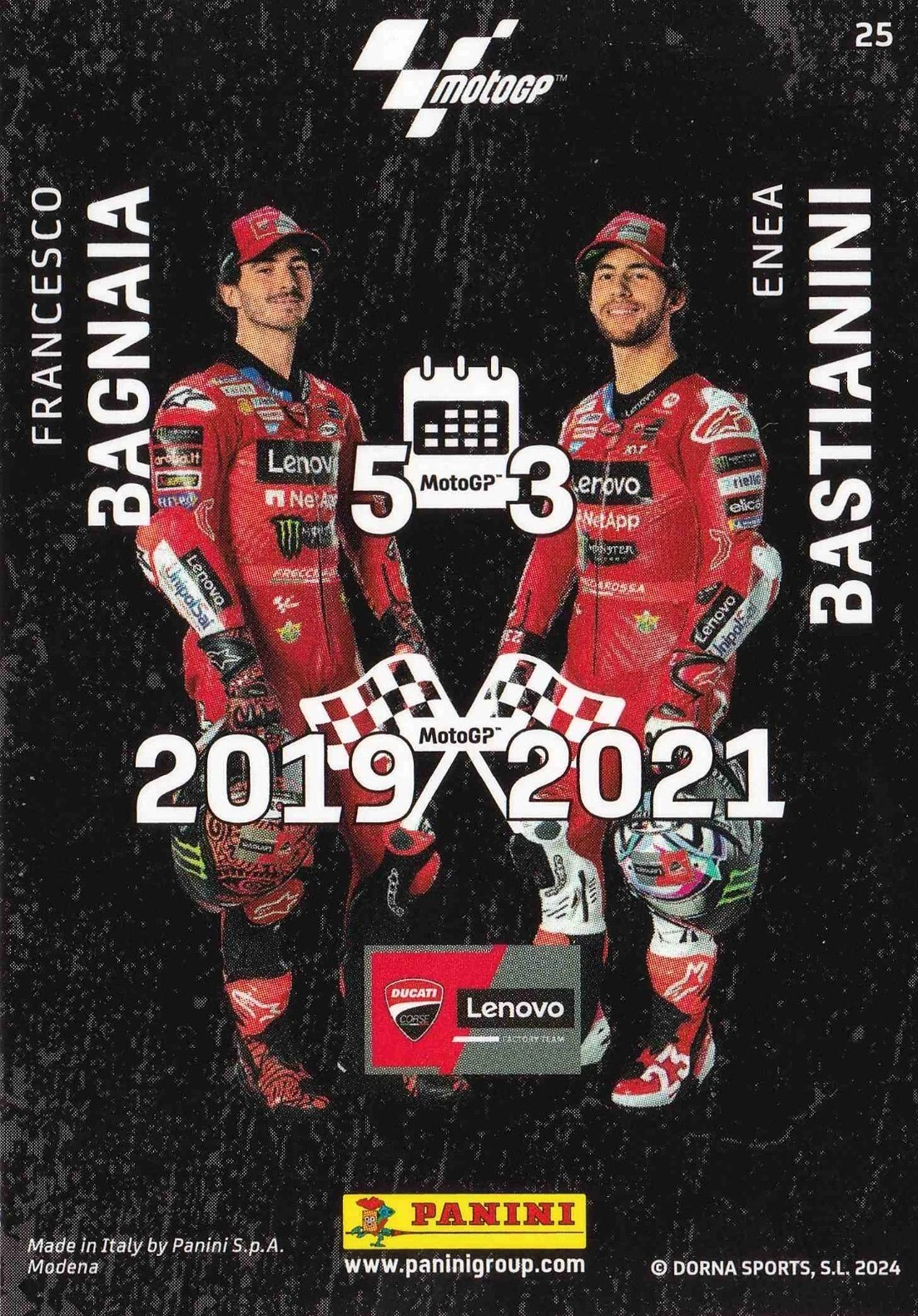 Francesco Bagnaia y Enea Bastianini - Team - MotoGP 2024 75th Anniversary