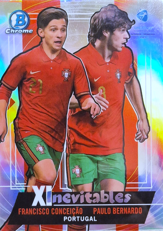Francisco Conceição y Paulo Bernardo - XInevitables - Bowman Chrome UEFA Under 21 Championship Georgia y Romania 2023