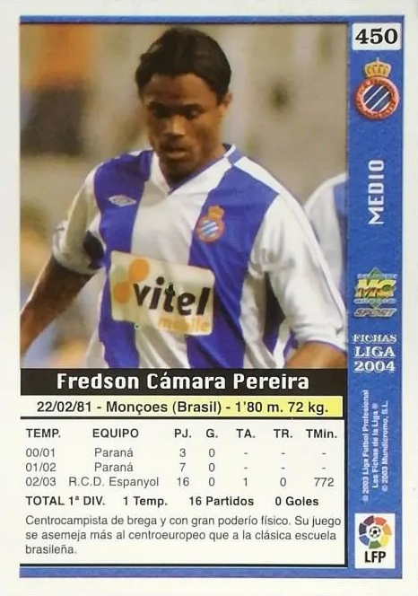 Frédson - Las Fichas de la Liga 2004