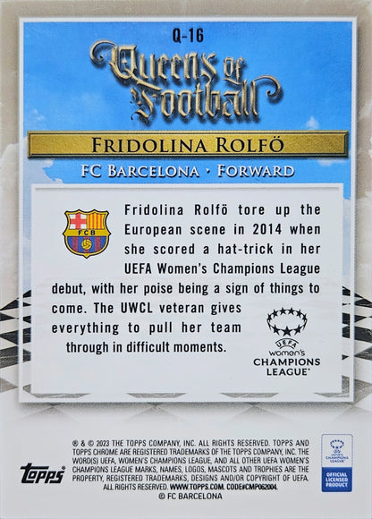 Fridolina Rolfo (RC) - Queens of football - Topps Chrome UEFA Women's Champions League 22/23