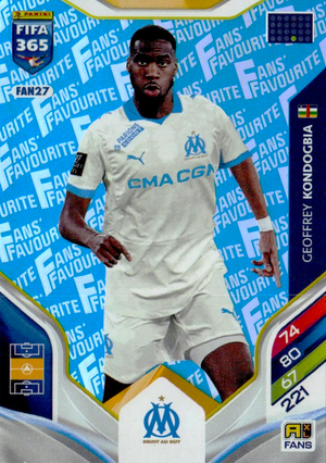 Geoffrey Kondogbia - Fan's Favourite Legend - Paralela azul - Adrenalyn XL FIFA 365 2026