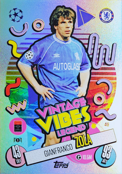 Gianfranco Zola - Vintage Vibes Legend - Match Attax UEFA Club Competitions 24/25