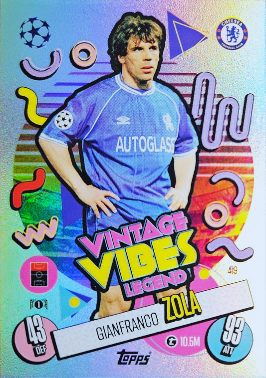Gianfranco Zola - Vintage Vibes Legend - Match Attax UEFA Club Competitions 24/25
