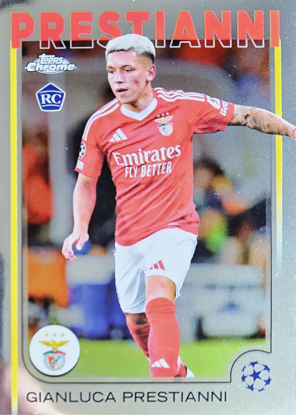 Gianluca Prestianni (RC) - Topps Chrome UEFA Club Competitions 24/25