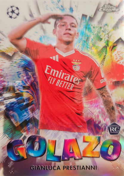 Gianluca Prestianni (RC) - Golazo - Topps Chrome UEFA Club Competitions 24/25