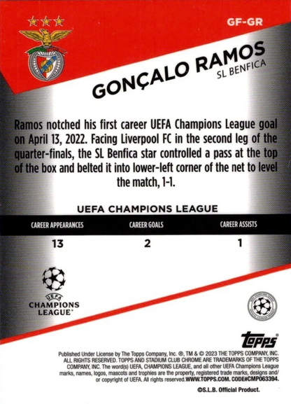 Gonçalo Ramos - Goal Force - Stadium Club Chrome UEFA Champions League 22/23
