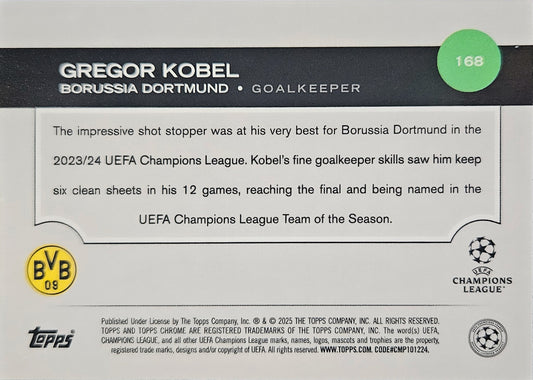 Gregor Kobel /199 - Topps Chrome UEFA Club Competitions 24/25