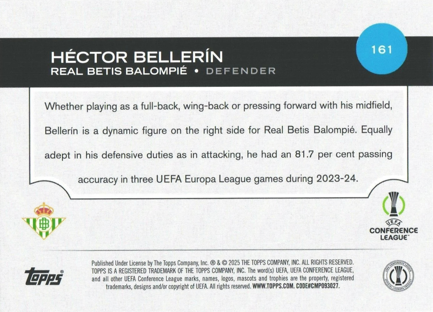 Héctor Bellerín - UEFA Club Competitions 24/25