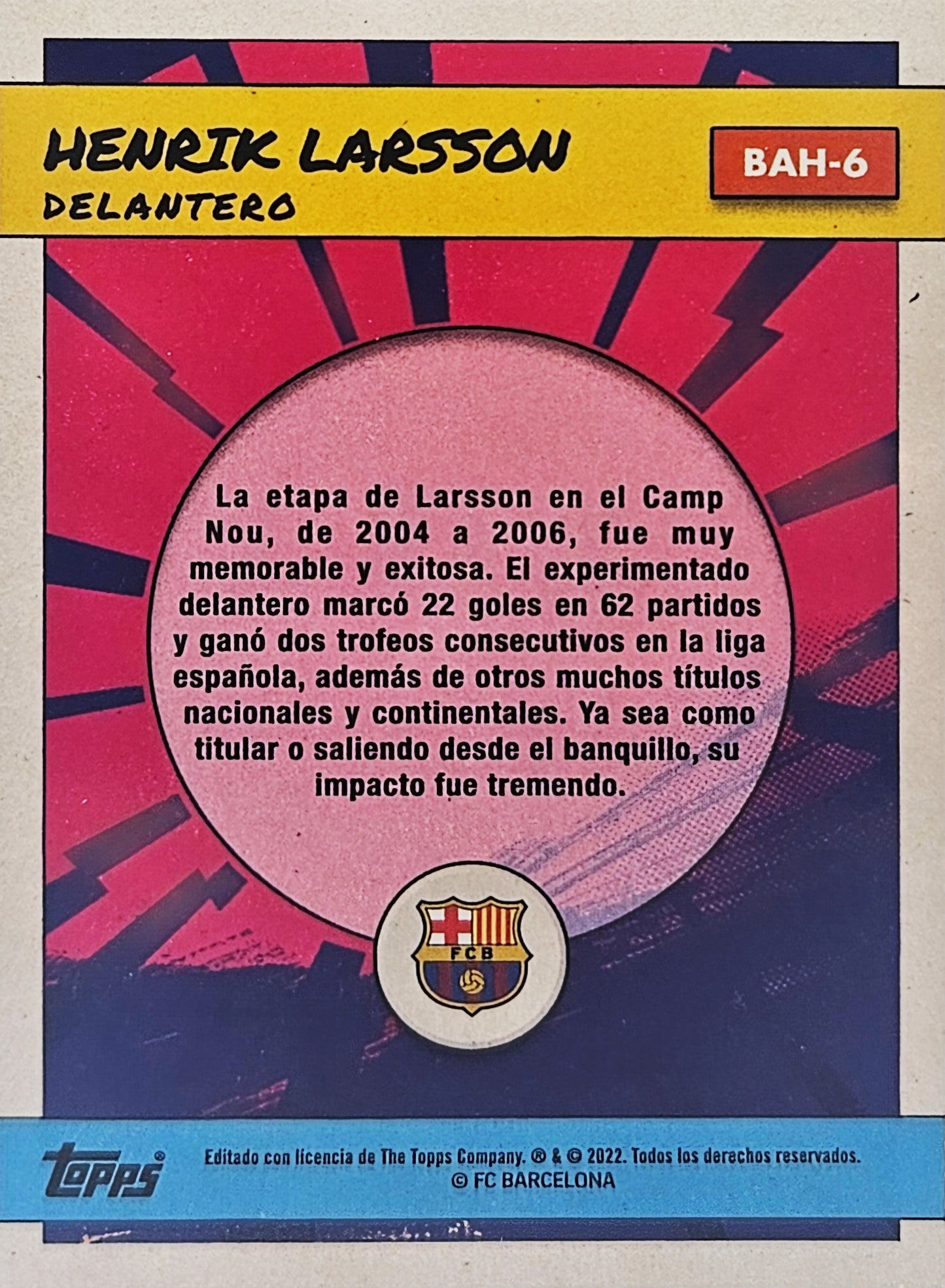 Henrik Larsson - Cómic - Fan Set Barcelona 22/23