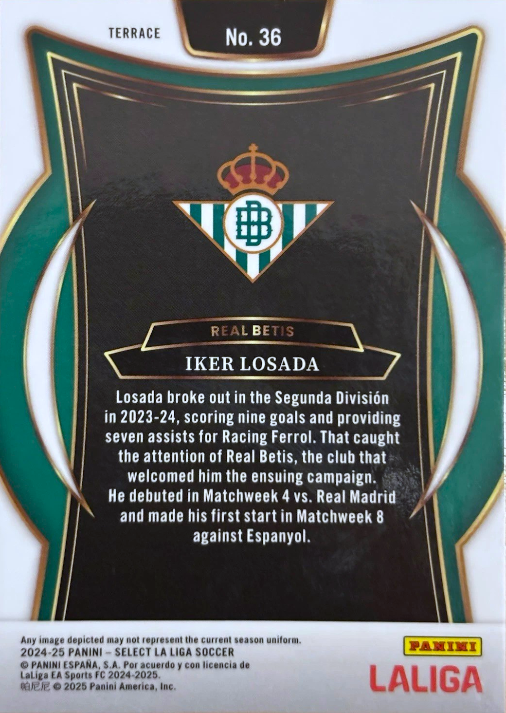 Iker Losada (RC) - Terrace - Select LaLiga 24/25