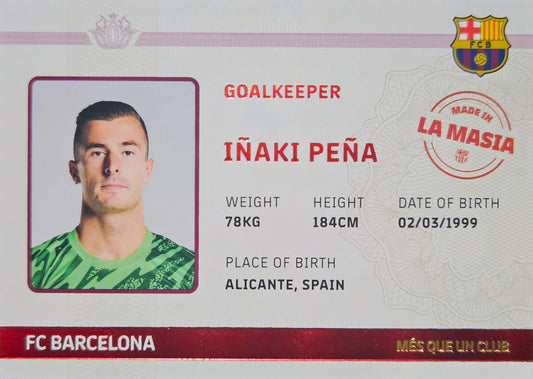 Iñaki Peña - Made in La Masía - Team Set Barcelona Refractor 24/25
