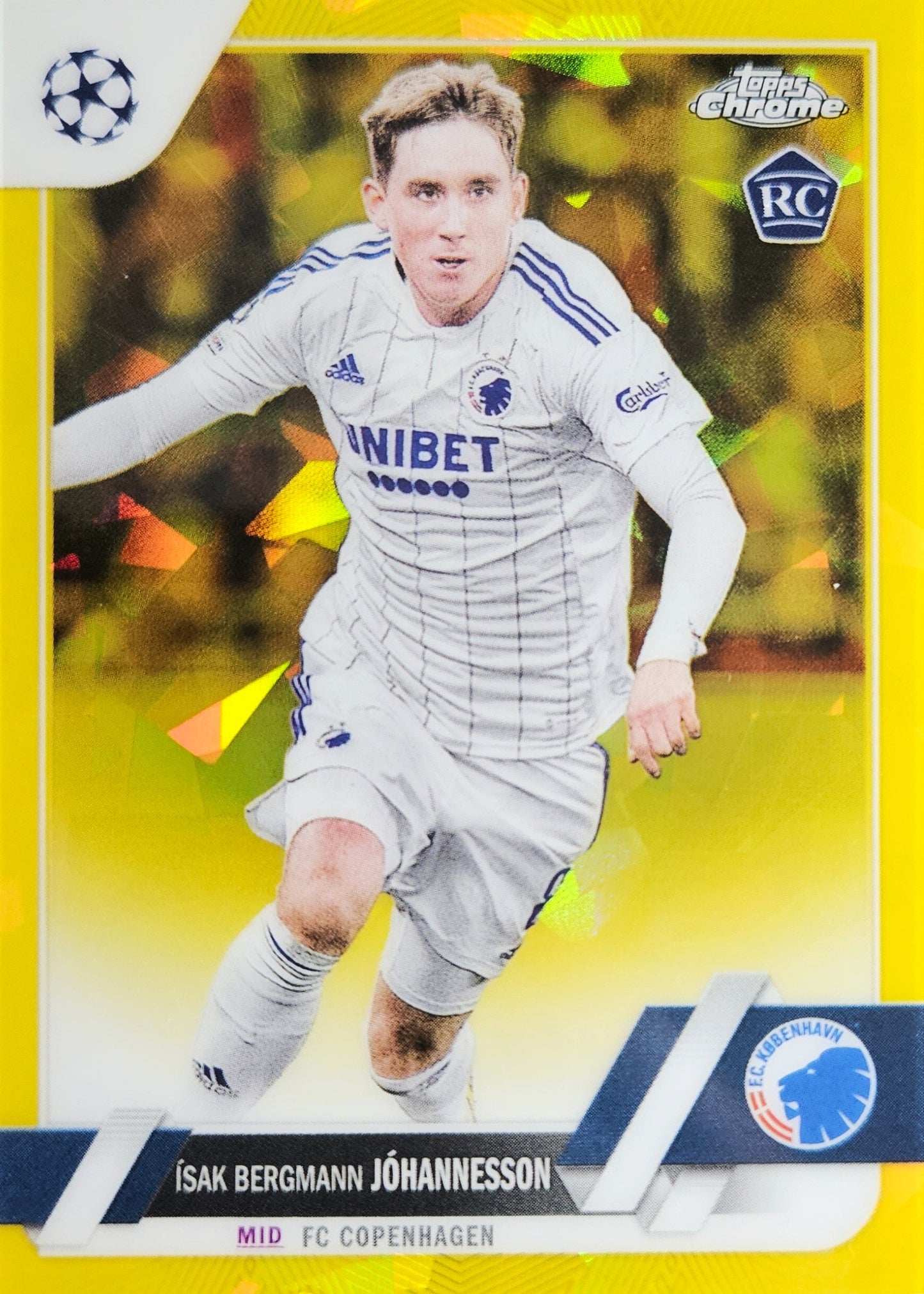 Ísak Jóhannesson (RC) /99 - Topps Chrome UEFA Club Competitions 22/23