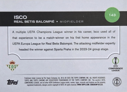 Isco - Topps Chrome UEFA Club Competitions 24/25