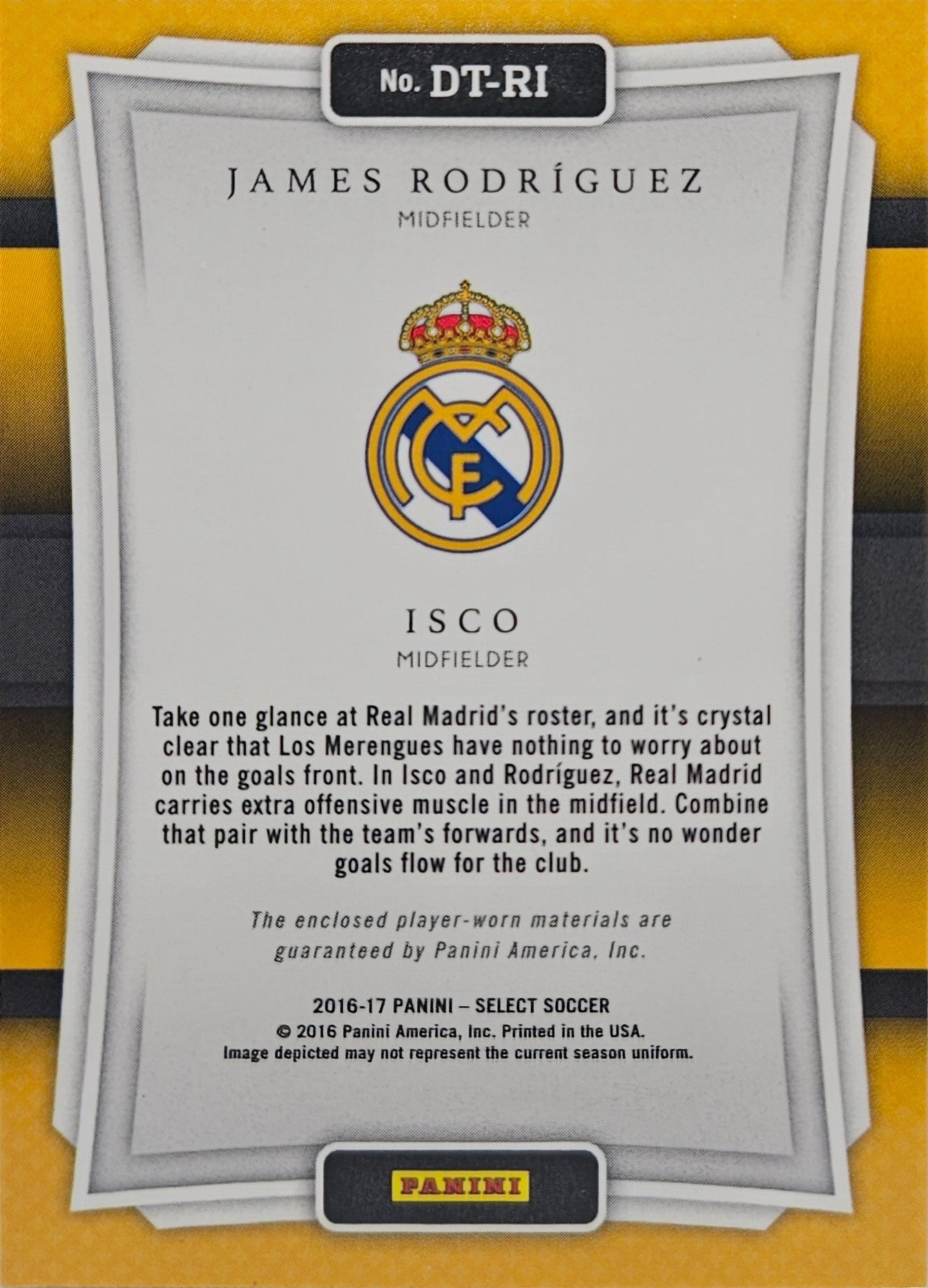 Isco y James Rodríguez - Double-Team Memorabilia - Select Soccer 16/17