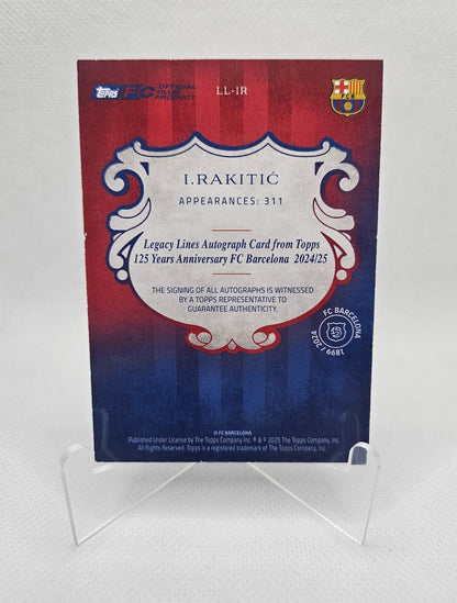 Ivan Rakitic /99 - Autógrafo original - 125 aniversario Barcelona
