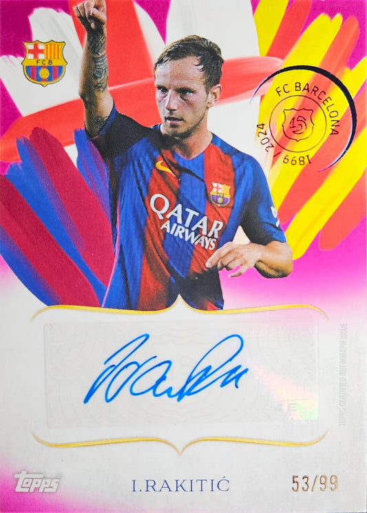 Ivan Rakitic /99 - Autógrafo original - 125 aniversario Barcelona