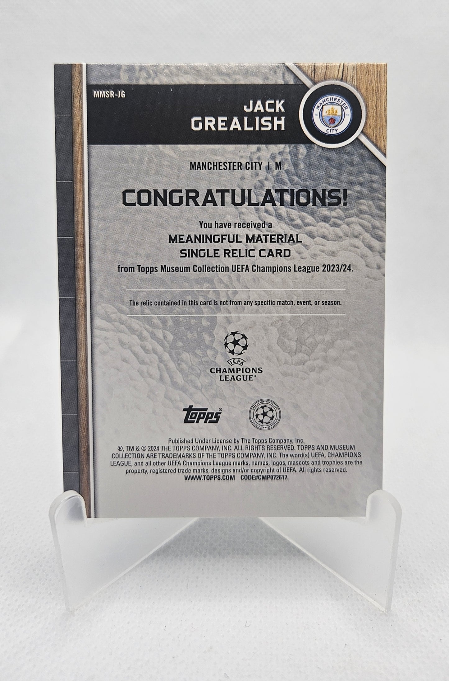 Jack Grealish /199 - Parche - Museum Collection UEFA Champions League 23/24