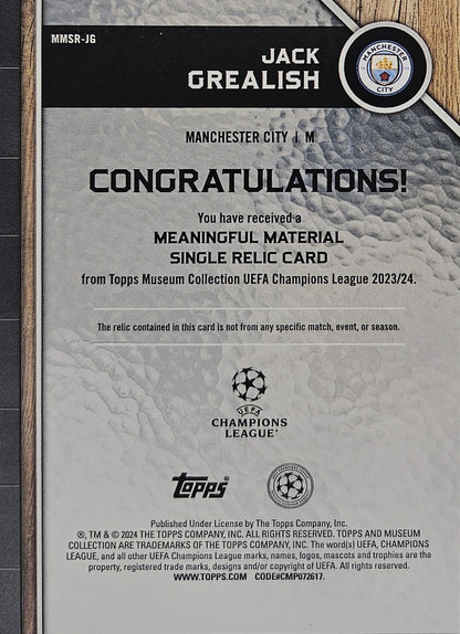 Jack Grealish /199 - Parche - Museum Collection UEFA Champions League 23/24