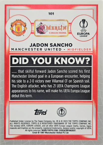 Jadon Sancho - Aqua - Merlin UEFA Club Competitions 22/23