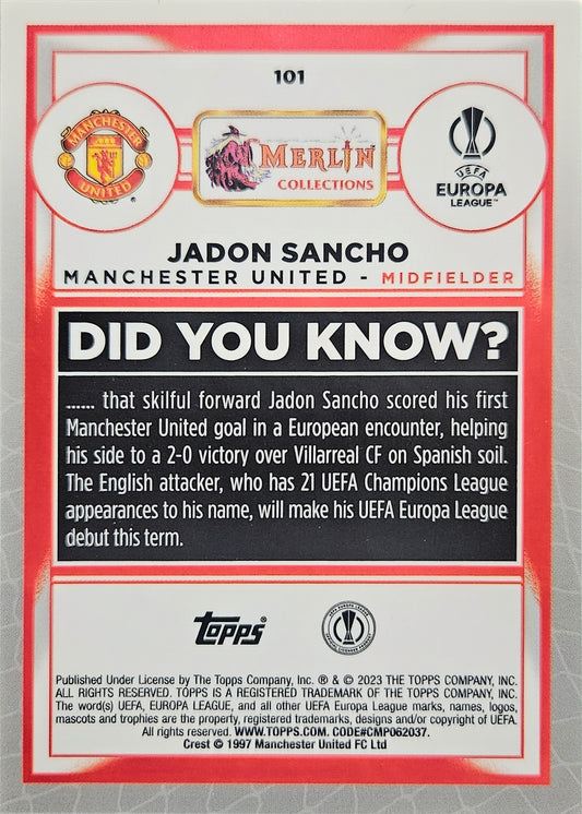 Jadon Sancho - Aqua - Merlin UEFA Club Competitions 22/23