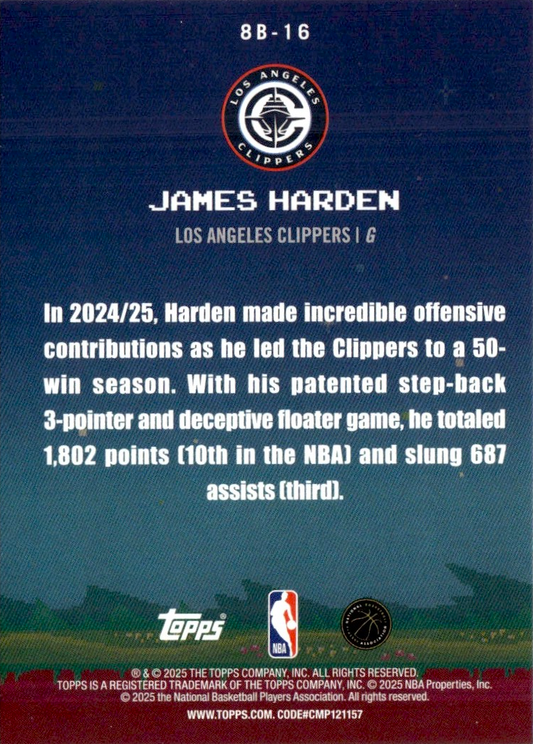 James Harden - 8-Bit Ballers - Topps NBA Basketball 25/26