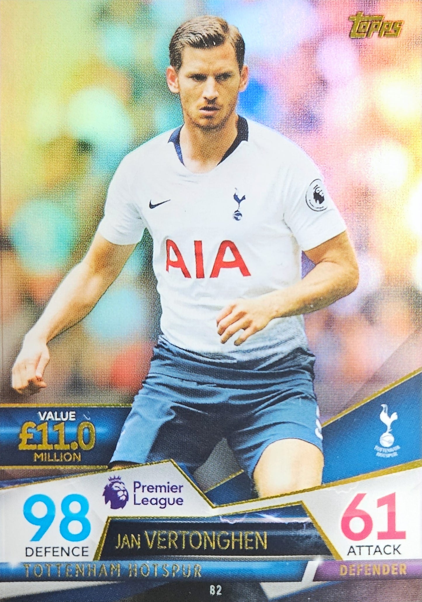 Jan Vertonghen - Match Attax Ultimate Premier League 18/19