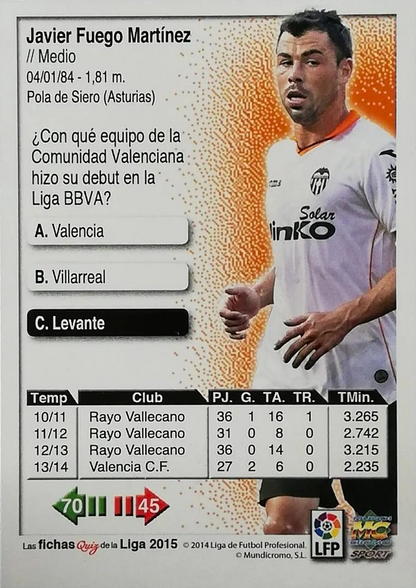 Javi Fuego - Las Fichas Quiz de la Liga 2015