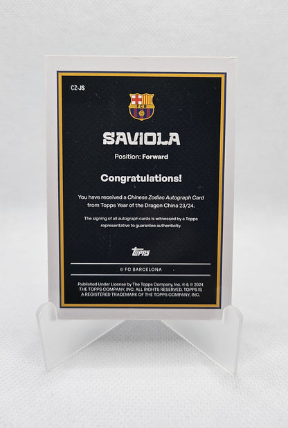 Javier Saviola - Autógrafo original Chinese Zodiac - Year of the Dragon China 23/24