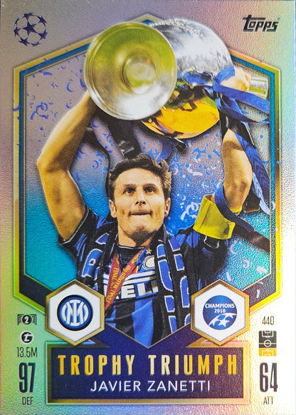 Javier Zanetti - Trophy Triumph - Match Attax UEFA Club Competitions 24/25