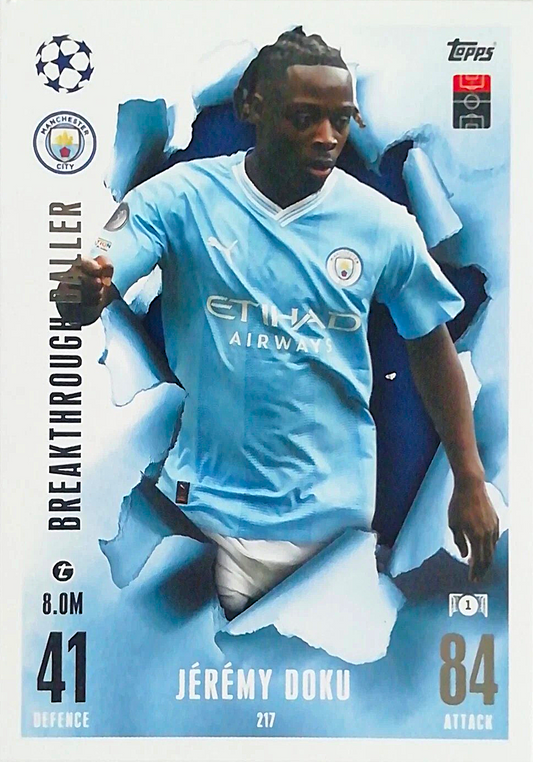 Jérémy Doku - Breakthrough Baller - Match Attax Extra UEFA Club Competitions 23/24