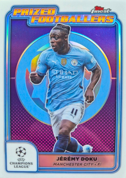 Jérémy Doku - Prized Footballers - Topps Finest UEFA Club Competitions 24/25