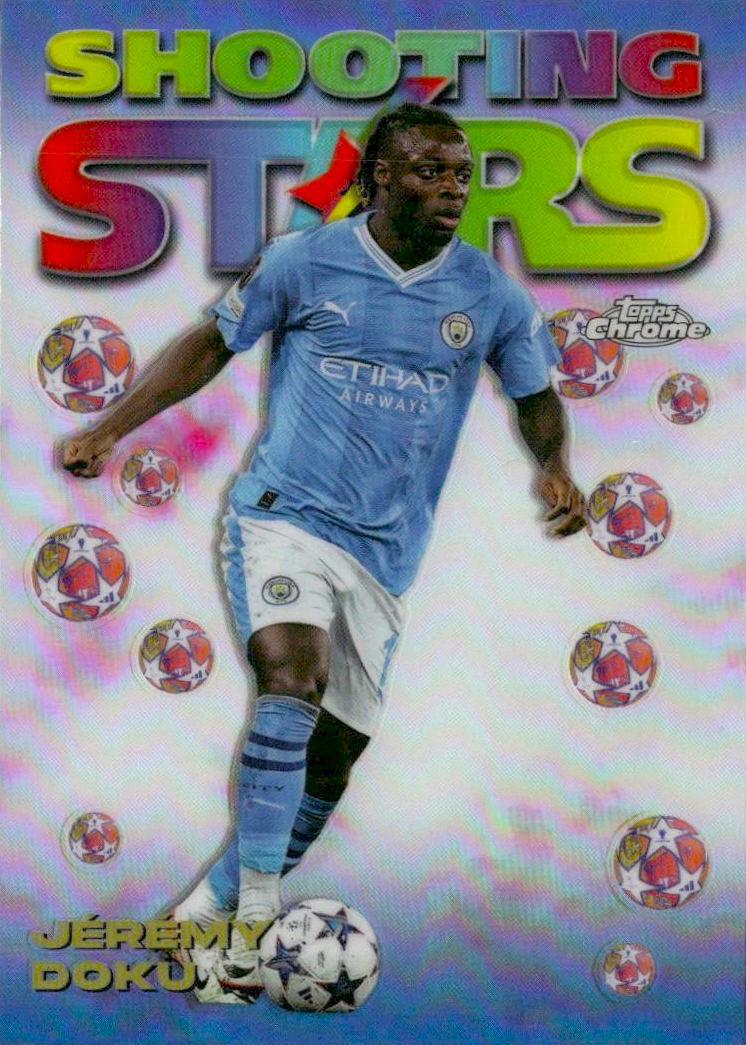 Jérémy Doku - Shooting Stars - Topps Chrome UEFA Club Competitions 23/24