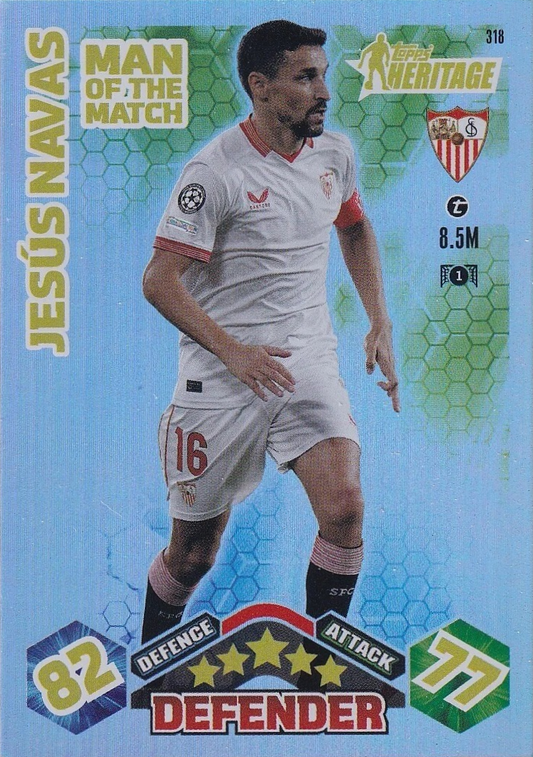 Jesús Navas - Man of the Match Heritage - Match Attax UEFA Champions League 23/24