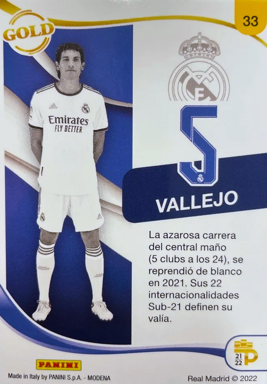 Jesús Vallejo - Gold - Podium Real Madrid 21/22