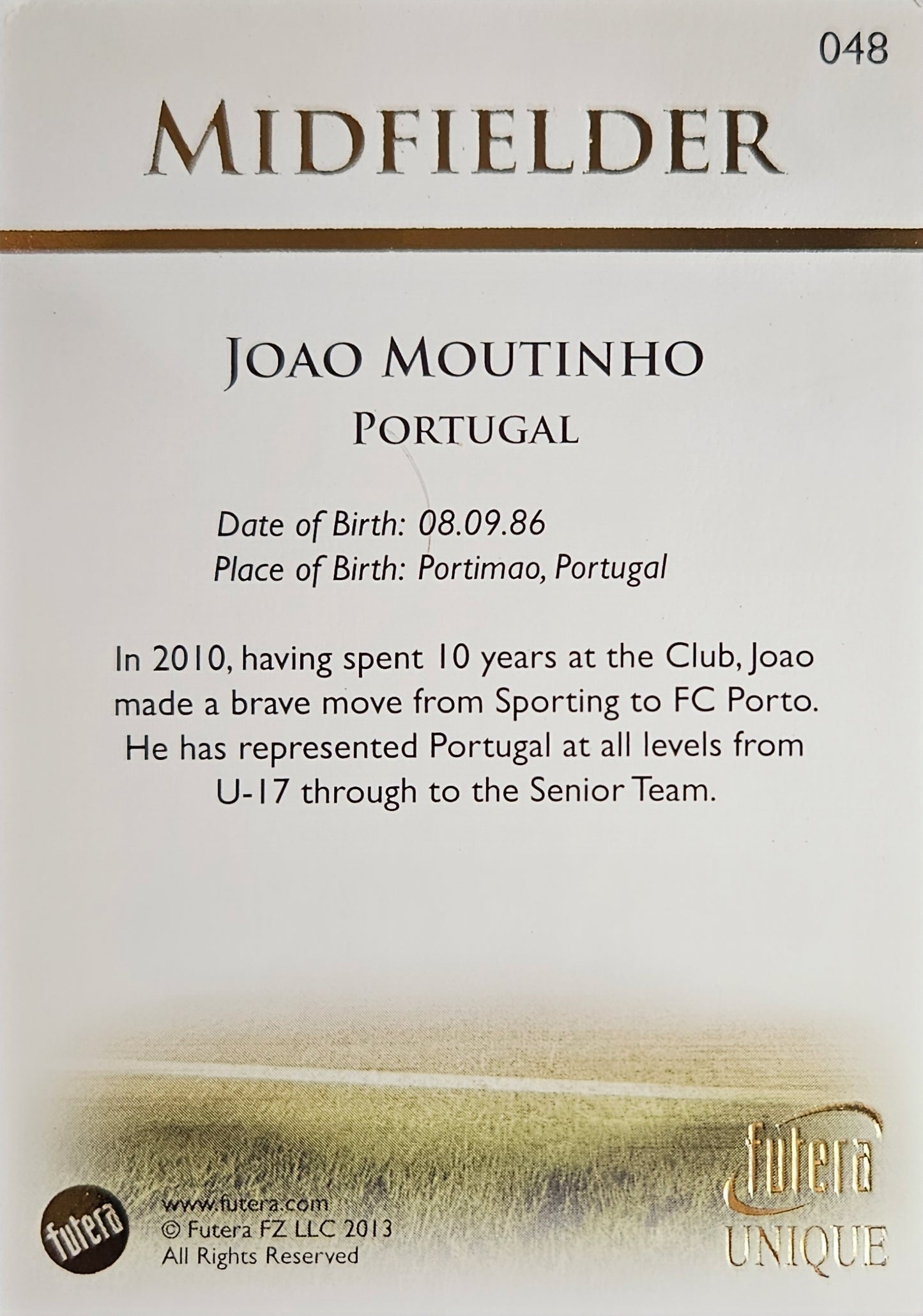 João Moutinho - Futera Unique 2013