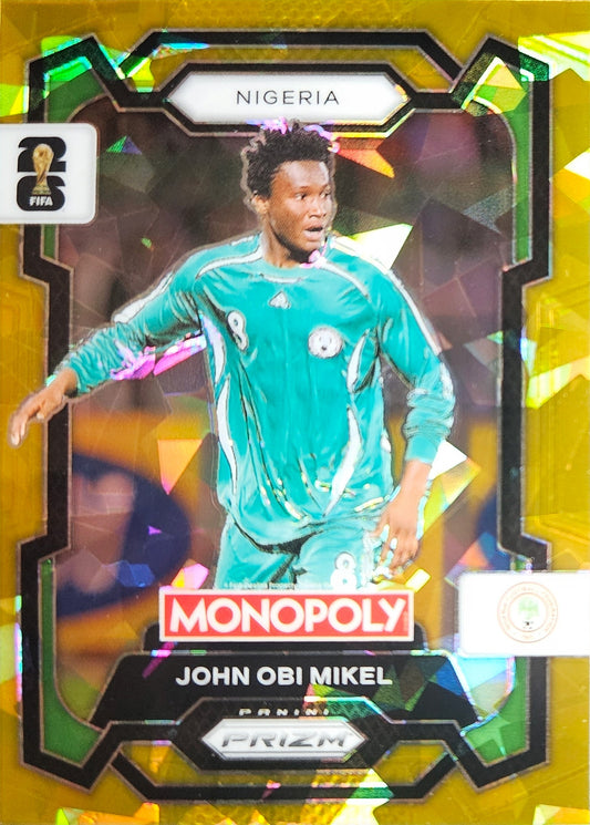 John Obi Mikel - Gold Cracked Ice - Monopoly Prizm FIFA World Cup 2026