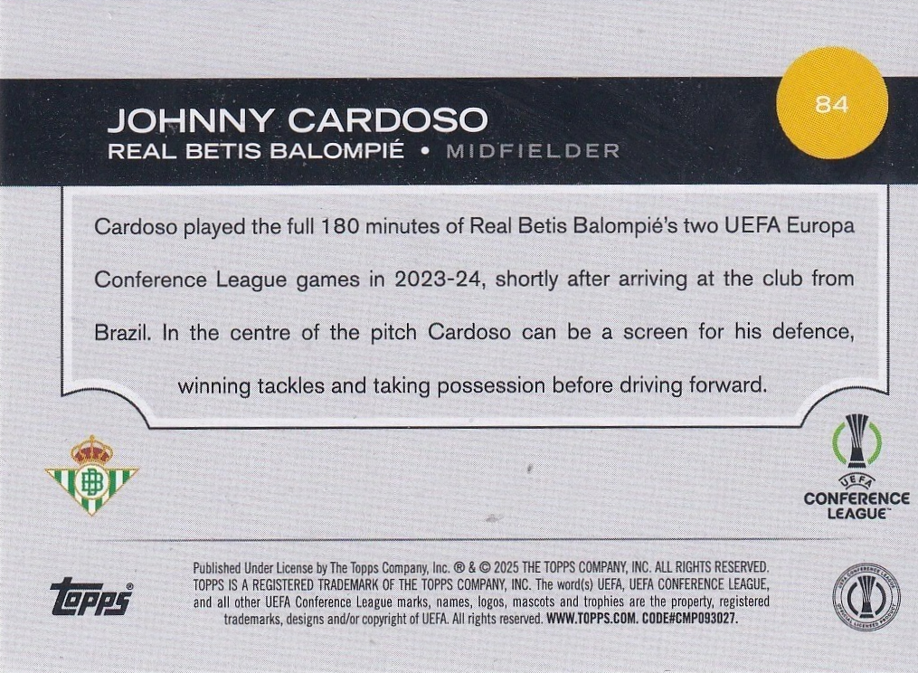 Johnny Cardoso - UEFA Club Competitions 24/25