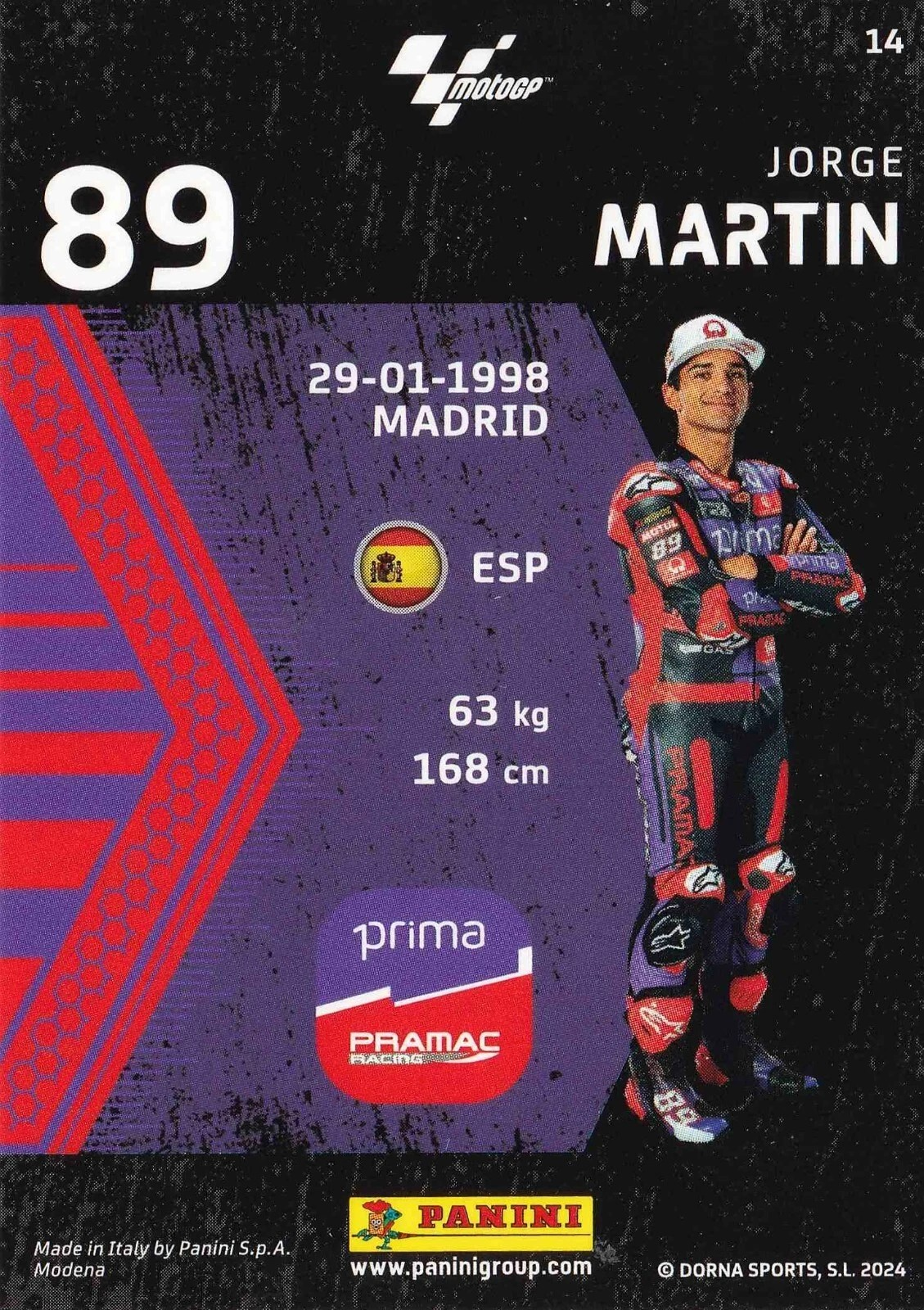 Jorge Martín - Starting Grid - MotoGP 2024 75th Anniversary