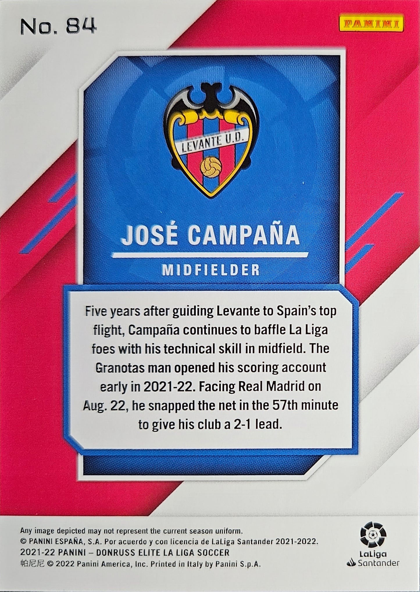 José Campaña /15 - Donruss Elite LaLiga 22/23