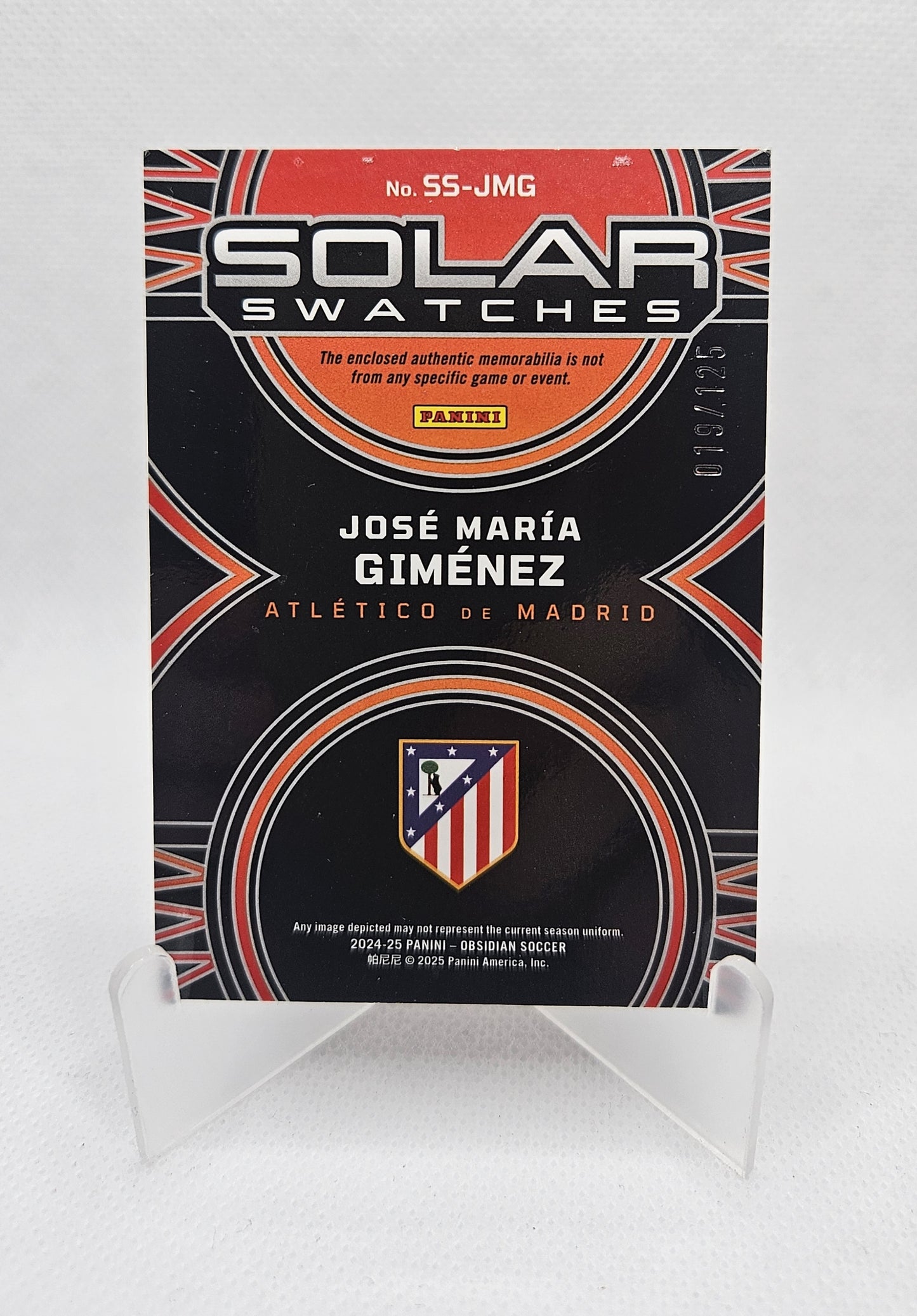 José Maria Giménez /125 - Parche - Obsidian Soccer 24/25