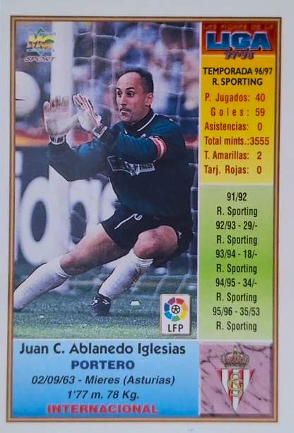 Juan Carlos Ablanedo - Las Fichas de la Liga 97/98