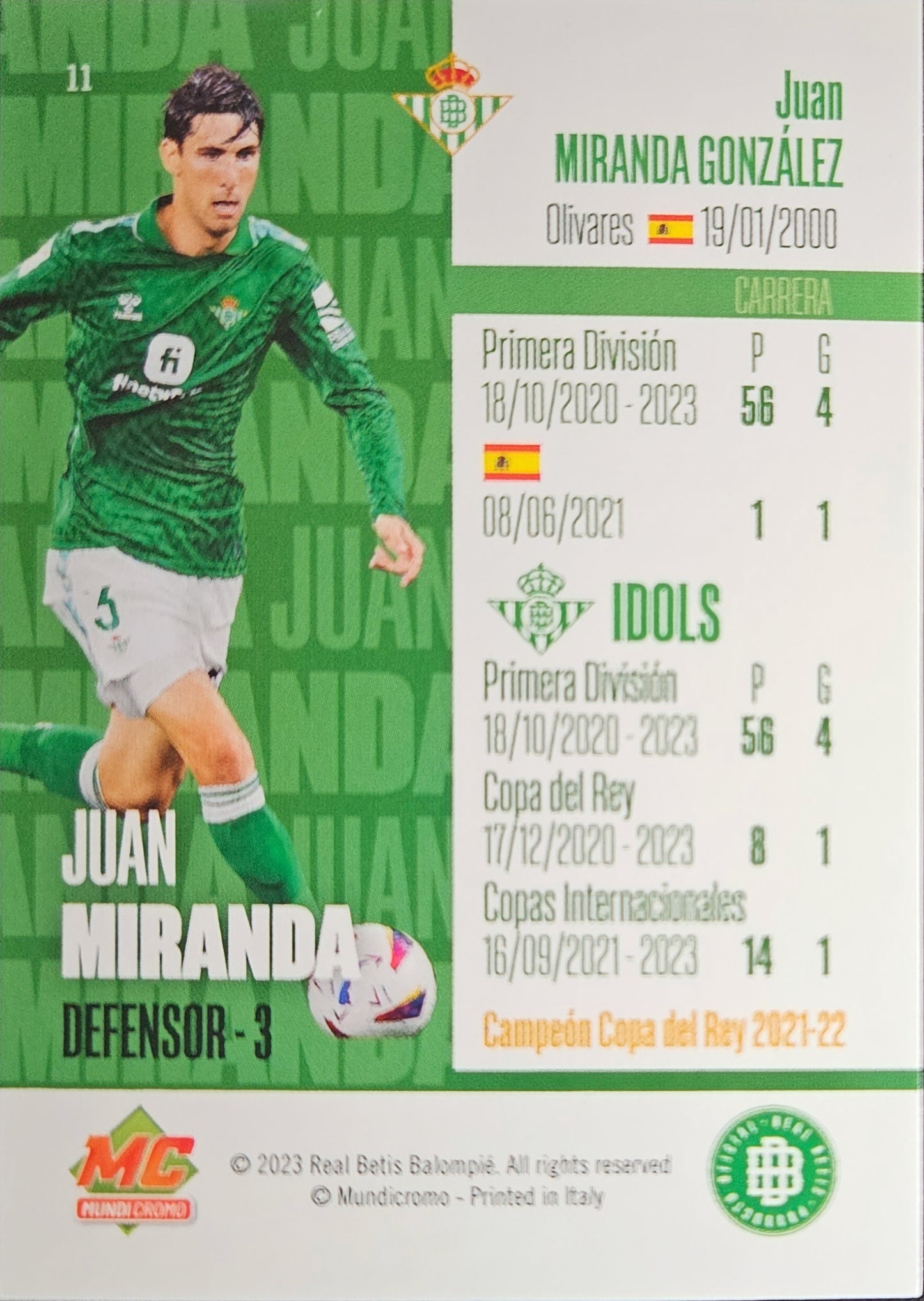 Juan Miranda - Real Betis Idols - La Vida en Verde 2023