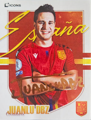 JuanluDBZ - Autógrafo original dorado - Selección española de creadores 2026