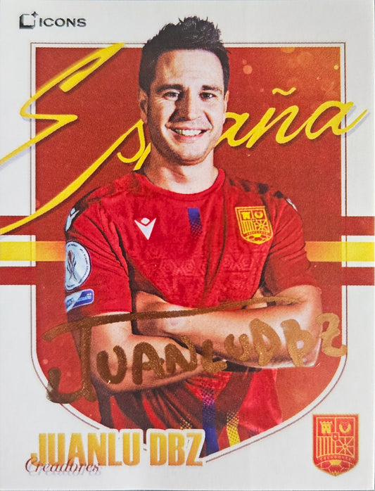 JuanluDBZ - Autógrafo original dorado - Selección española de creadores 2026
