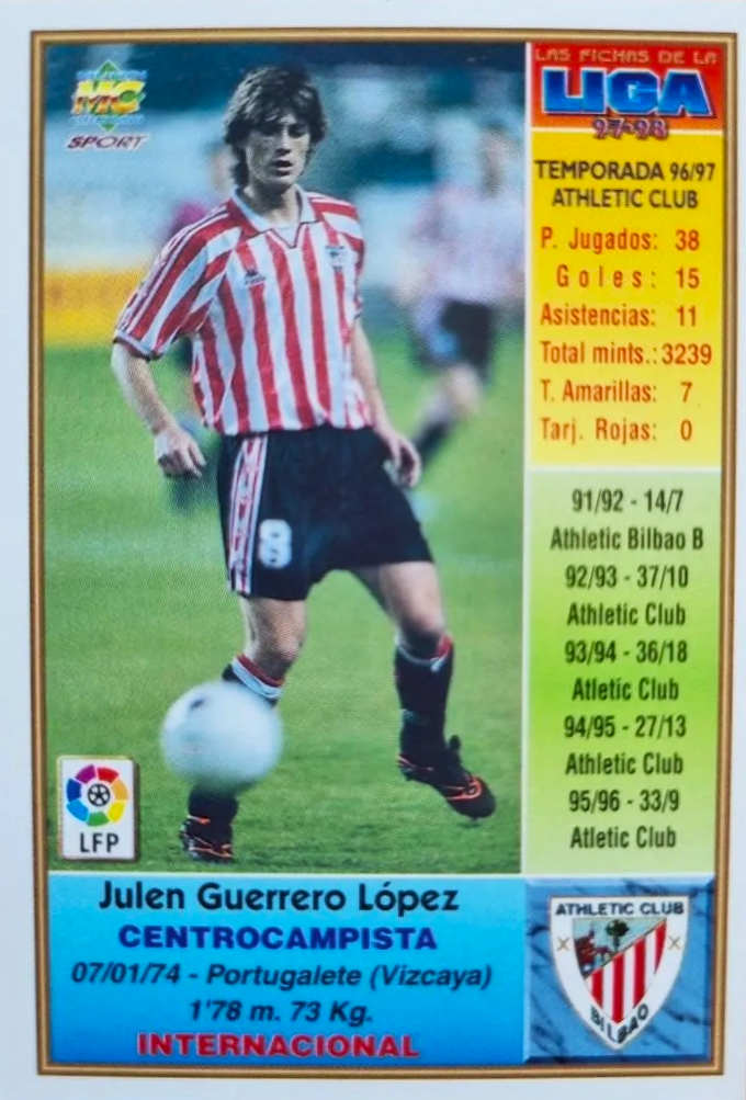 Julen Guerrero - Las Fichas de la Liga 97/98