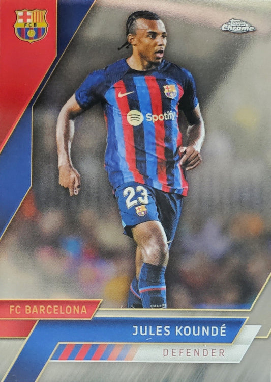 Jules Koundé - Acción - Topps Chrome Barcelona 22/23