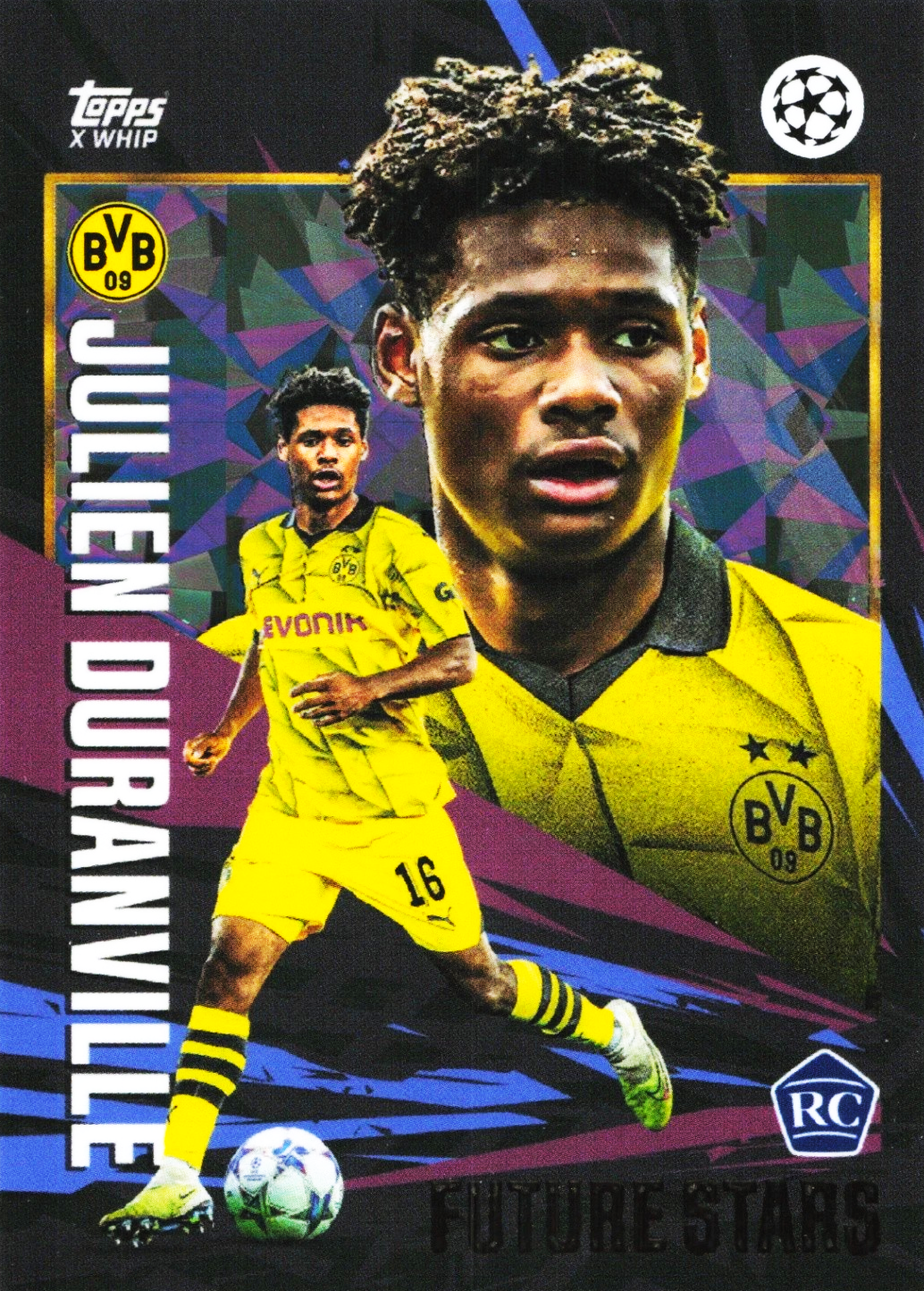 Julien Duranville (RC) - Topps Gold UEFA Club Competitions 23/24