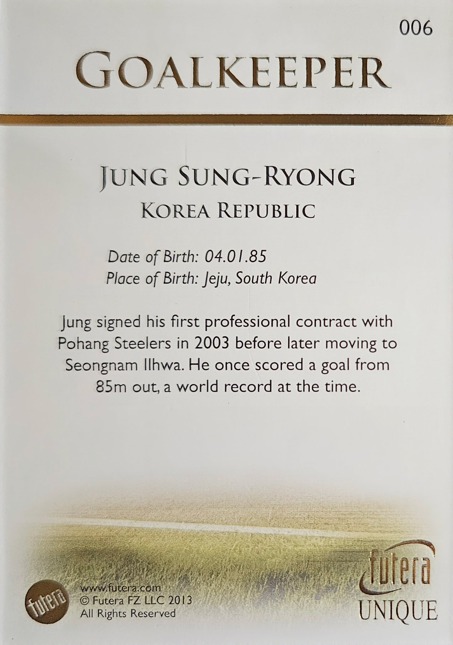 Jung Sung-Ryong - Futera Unique 2013