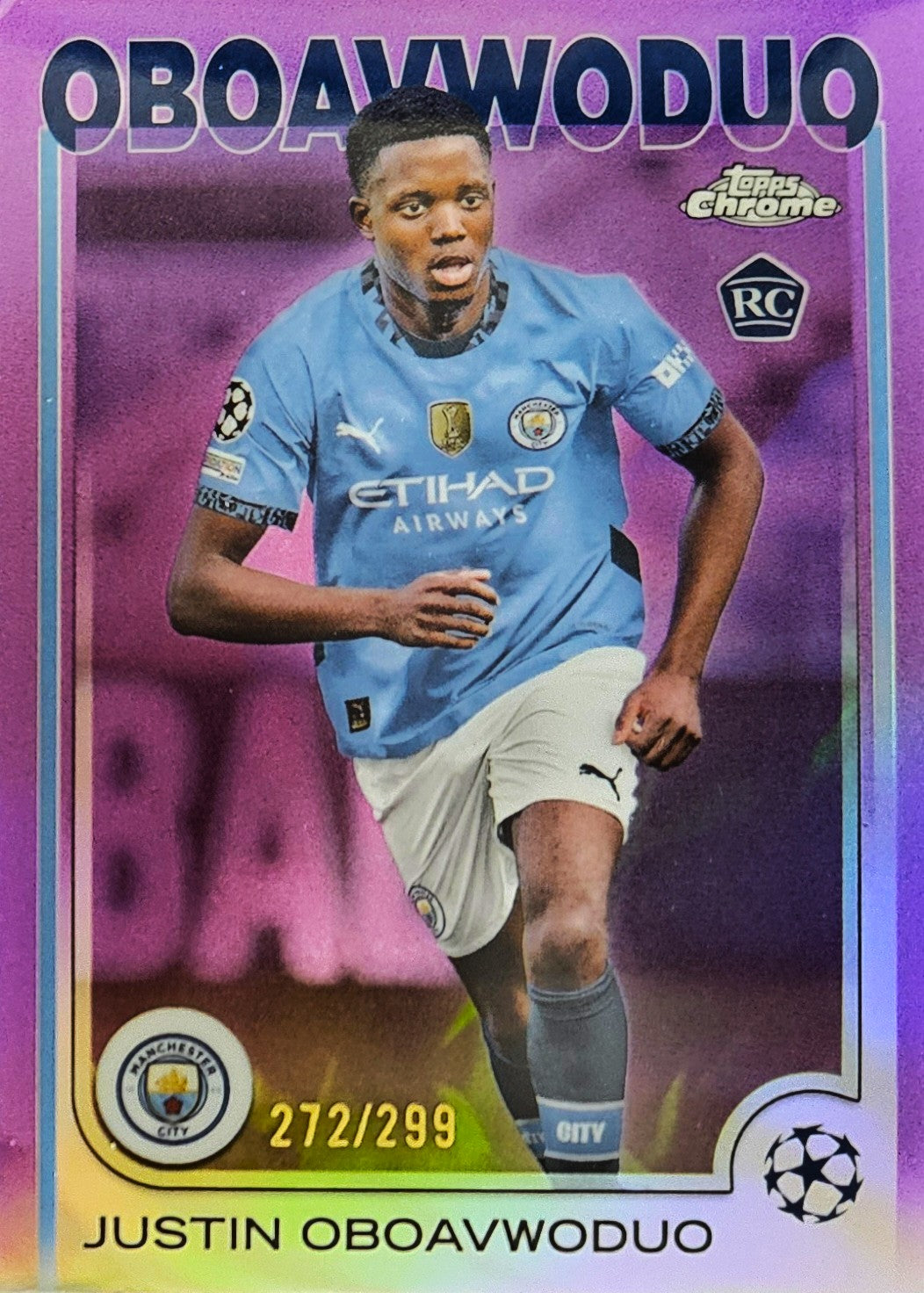 Justin Oboavwoduo (RC) /299 - Topps Chrome UEFA Club Competitions 24/25
