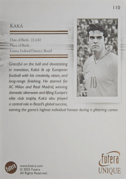 Kaká - The Greats - Futera Unique 2025
